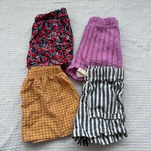 Girls 5/6 shorts bundle-Zara/H&M/Mabel+Honey/Tea
